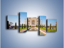 Obraz na płótnie – Taj Mahal pod błękitnym niebem – pięcioczęściowy AM750W7