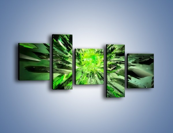 Obraz na płótnie – Ostre kawałki zieleni – pięcioczęściowy GR422W7