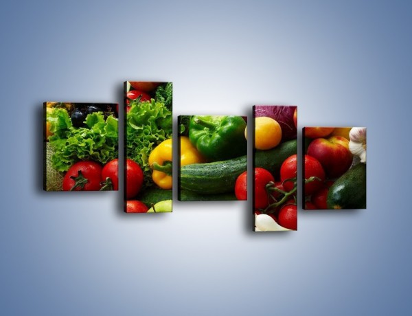 Obraz na płótnie – Mix warzywno-owocowy – pięcioczęściowy JN006W7