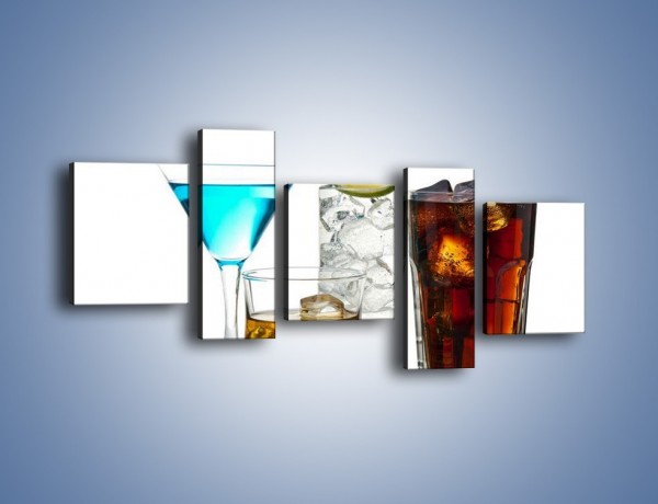 Obraz na płótnie – Kolorowe drinki – pięcioczęściowy JN054W7