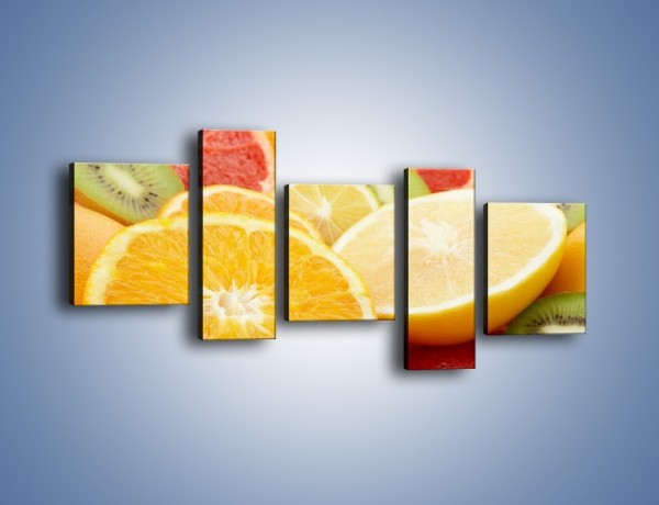 Obraz na płótnie – Kwaśny kęs witamin owocowych – pięcioczęściowy JN157W7