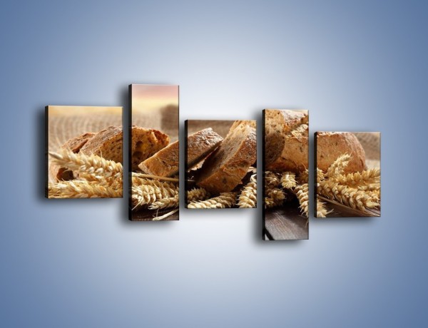 Obraz na płótnie – Świeży pszenny chleb – pięcioczęściowy JN287W7