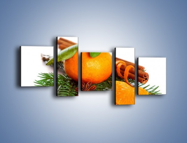 Obraz na płótnie – Pomarańcza na święta – pięcioczęściowy JN306W7