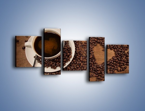Obraz na płótnie – Miłość do kawy – pięcioczęściowy JN312W7