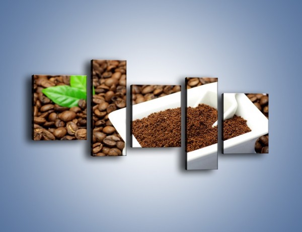 Obraz na płótnie – Zmielona kawa – pięcioczęściowy JN340W7