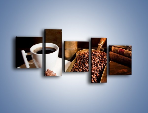 Obraz na płótnie – Opowieści przy mocnej kawie – pięcioczęściowy JN360W7