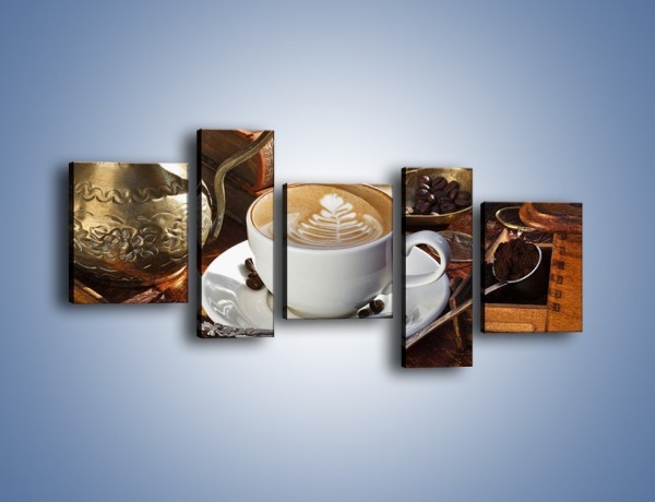Obraz na płótnie – Wspomnienie przy kawie – pięcioczęściowy JN377W7