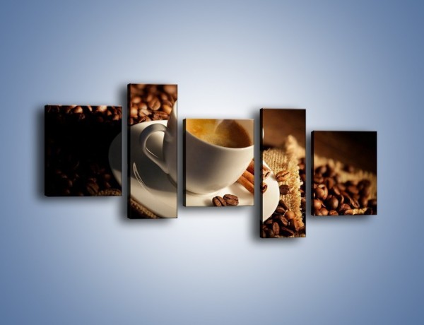 Obraz na płótnie – Historia dwóch ziarenek kawy – pięcioczęściowy JN479W7