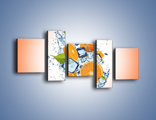 Obraz na płótnie – Pomarańczowe trio w powietrzu – pięcioczęściowy JN499W7