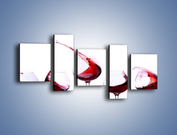 Obraz na płótnie – Taniec z czerwonym winem – pięcioczęściowy JN537W7