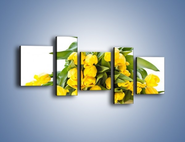 Obraz na płótnie – Piramida żółtych tulipanów – pięcioczęściowy K111W7
