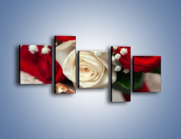 Obraz na płótnie – Małżeństwo przysięga i róże – pięcioczęściowy K681W7