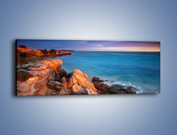 Obraz na płótnie – Klify nad spokojnym morzem – jednoczęściowy panoramiczny KN559