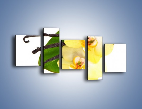 Obraz na płótnie – Waniliowa kwiatowa kompozycja – pięcioczęściowy K857W7