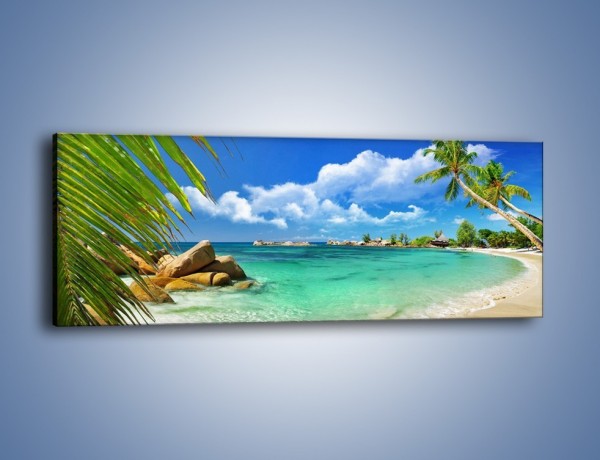 Obraz na płótnie – Tropikalna wyspa z katalogu – jednoczęściowy panoramiczny KN565
