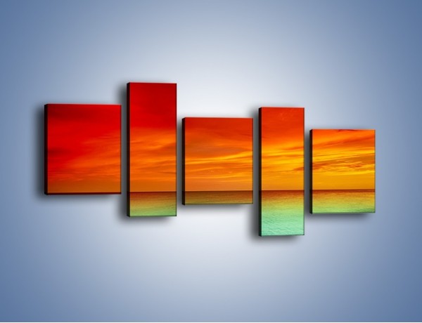 Obraz na płótnie – Horyzont w kolorach tęczy – pięcioczęściowy KN1303AW7