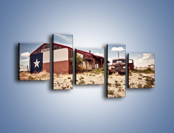 Obraz na płótnie – Autem przez texas – pięcioczęściowy KN874W7