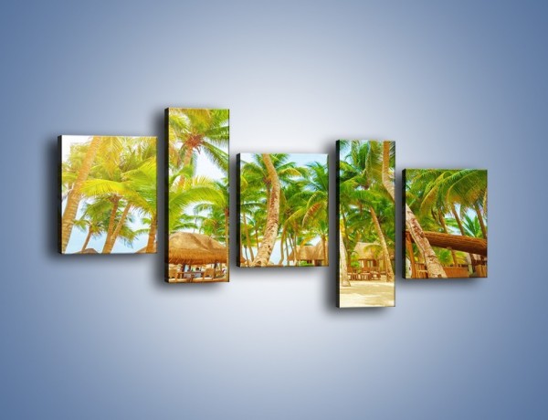 Obraz na płótnie – Słoneczna sjesta pod palmami – pięcioczęściowy KN886W7
