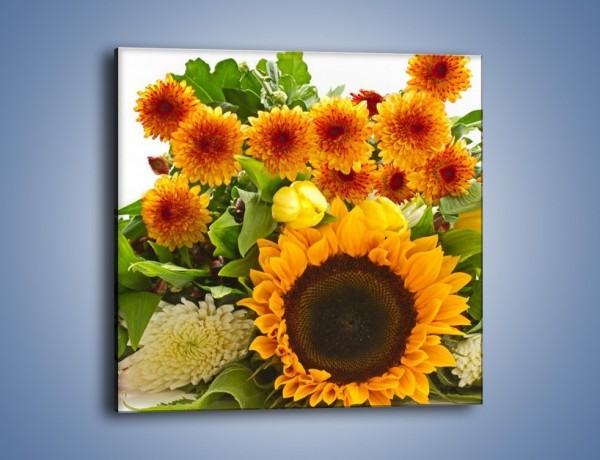 Obraz na płótnie – Łąka bukiet słoneczniki – jednoczęściowy kwadratowy K311