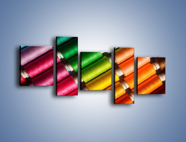 Obraz na płótnie – Szpulki kolorowych nici – pięcioczęściowy O035W7