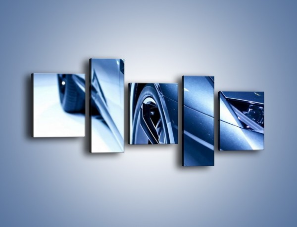Obraz na płótnie – Niebieskie Lamborgini – pięcioczęściowy TM027W7