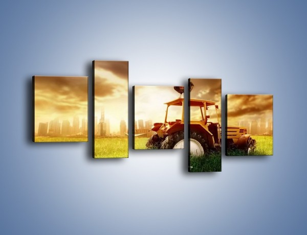 Obraz na płótnie – Traktor w trawie – pięcioczęściowy TM031W7