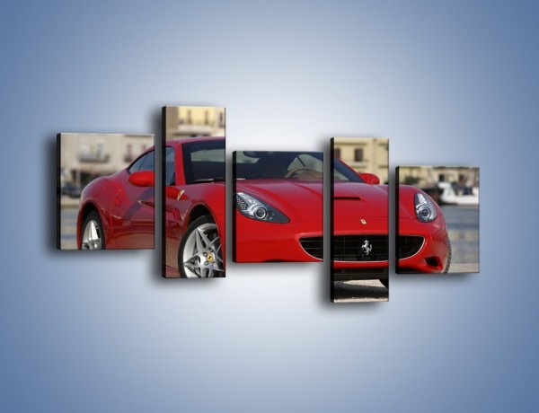 Obraz na płótnie – Czerwone Ferrari California – pięcioczęściowy TM057W7