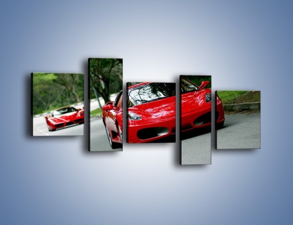 Obraz na płótnie – Ferrari F430 i Ferrari Enzo – pięcioczęściowy TM090W7
