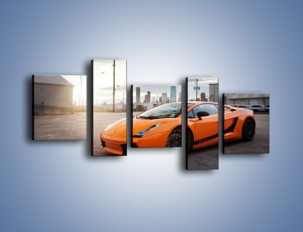 Obraz na płótnie – Pomarańczowe Lamborghini Gallardo – pięcioczęściowy TM102W7