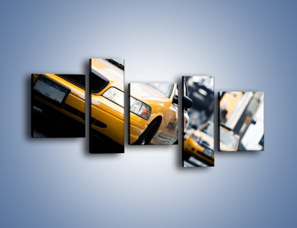Obraz na płótnie – Taksówki w Nowym Jorku – pięcioczęściowy TM151W7