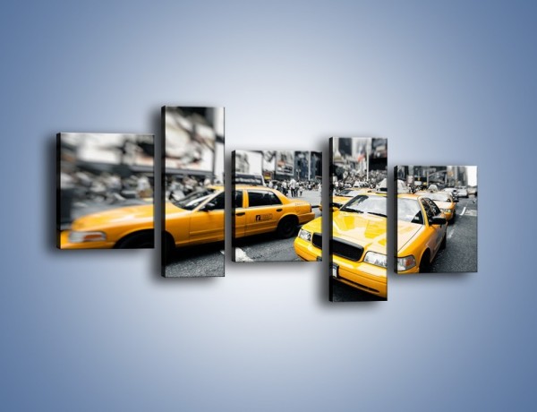 Obraz na płótnie – Taksówki na Times Square – pięcioczęściowy TM152W7