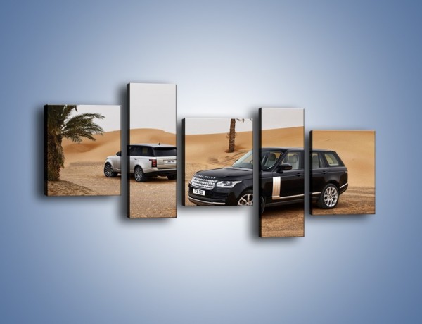 Obraz na płótnie – Range Rovery na pustyni – pięcioczęściowy TM154W7