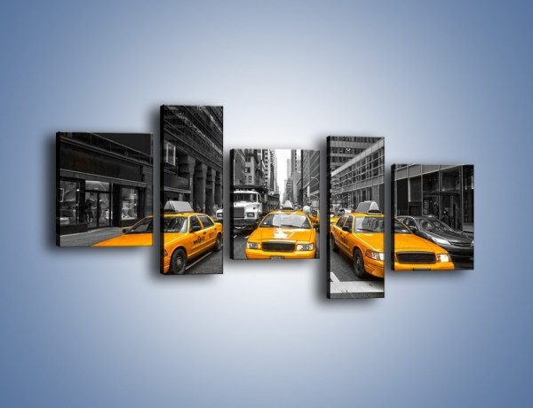 Obraz na płótnie – Żółte taksówki na Manhattanie – pięcioczęściowy TM220W7
