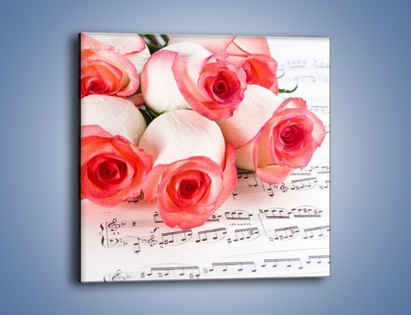 Obraz na płótnie – Najpiękniejsze melodie wśród róż – jednoczęściowy kwadratowy K377