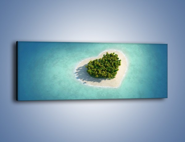 Obraz na płótnie – Tropikalna wyspa miłości – jednoczęściowy panoramiczny KN737