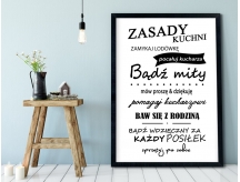 Plakat lub Obraz - Zasady kuchni