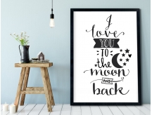 Plakat lub Obraz - I Love You to the moon and back