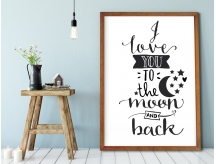 Plakat lub Obraz - I Love You to the moon and back