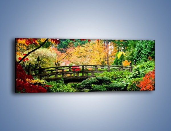 Obraz na płótnie – Mostem do roślinnego raju – jednoczęściowy panoramiczny KN782