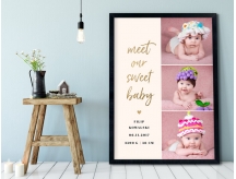 Plakat lub Obraz - Metryczka Meet Our Sweet Baby