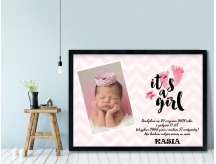 Plakat lub Obraz - Metryczka it's a girl