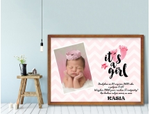 Plakat lub Obraz - Metryczka it's a girl