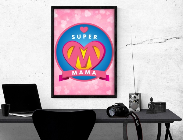 Plakat lub obraz - Super Mama