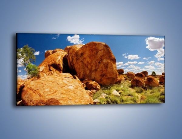 Obraz na płótnie – Kamienne bochenki chleba – jednoczęściowy panoramiczny KN860