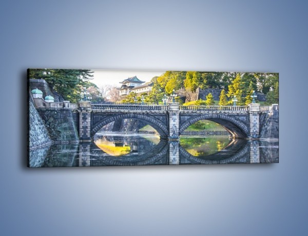 Obraz na płótnie – Kamienny most z okularami – jednoczęściowy panoramiczny KN899
