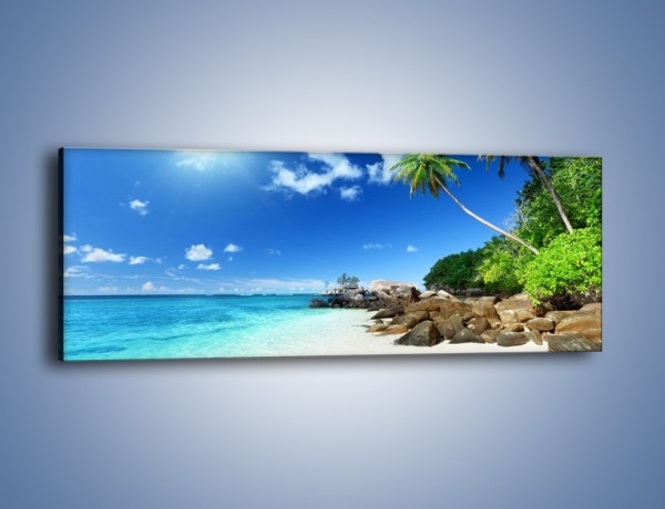 Obraz na płótnie – Rajska plaża i jej piękno – jednoczęściowy panoramiczny KN963