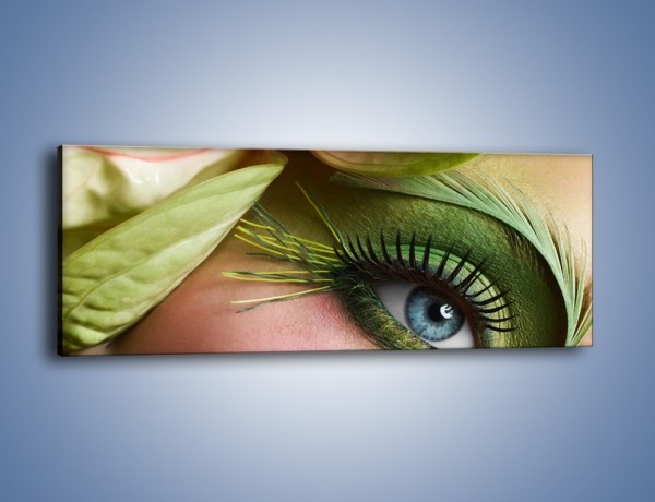 Obraz na płótnie – Oko w zieleni – jednoczęściowy panoramiczny L050