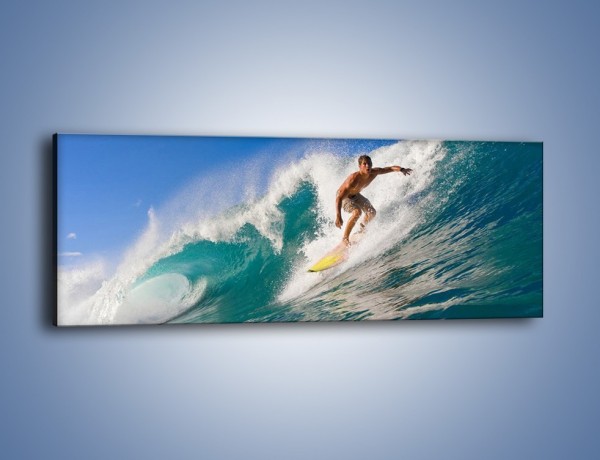 Obraz na płótnie – Surfing w letnim sezonie – jednoczęściowy panoramiczny L132