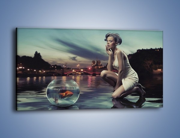 Obraz na płótnie – Sekrety małej rybki – jednoczęściowy panoramiczny L226