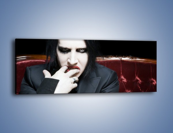 Obraz na płótnie – Manson i jego czarny charakter – jednoczęściowy panoramiczny L240